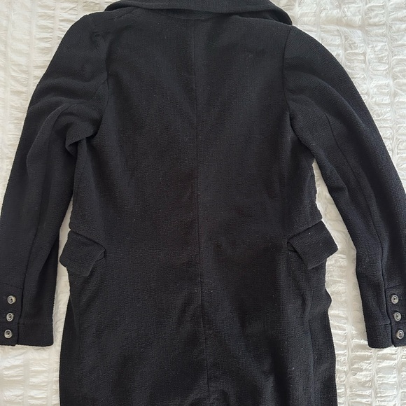 ANTHROPOLOGIE Black Peacoat Knit Jacket Sz Medium - Picture 4 of 8